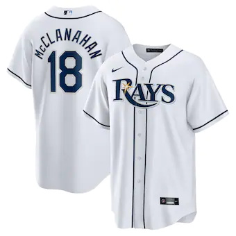 mens nike shane mcclanahan white tampa bay rays home replic